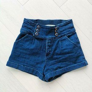 Sailor high waist jeans shorts TWIK